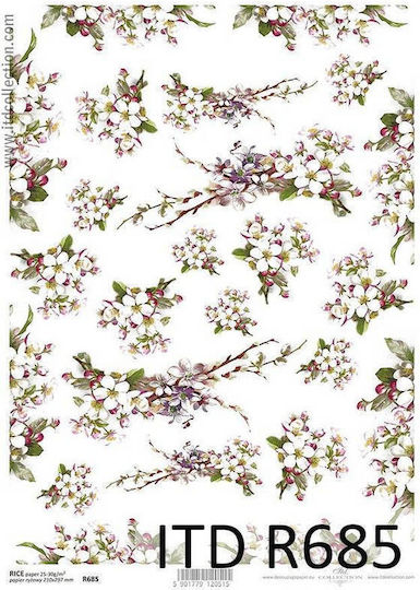 Tissue paper Decoupage White