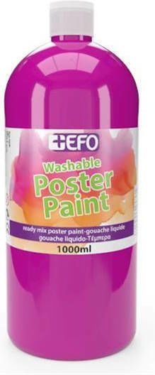 +Efo Poster Paint Τέμπερα Ζωγραφικής Φούξια Ματζέντα σε Μπουκάλι 1000ml