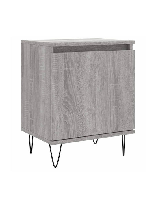 Wooden Bedside Table Gray 40x30x50cm