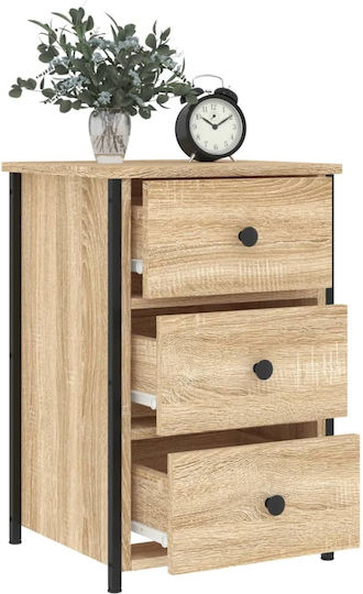 Nachttisch Metall Sonoma Oak 40x36x60cm