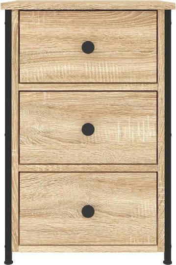 Nachttisch Metall Sonoma Oak 40x36x60cm