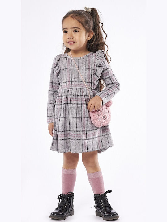 Children's Dress Long Sleeve Set with Accessories Gray