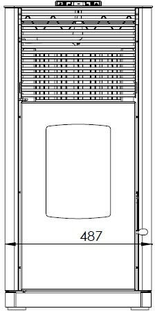 Warmtek Aria 14 Σόμπα Pellet Αερόθερμη 13kW Μπορντό