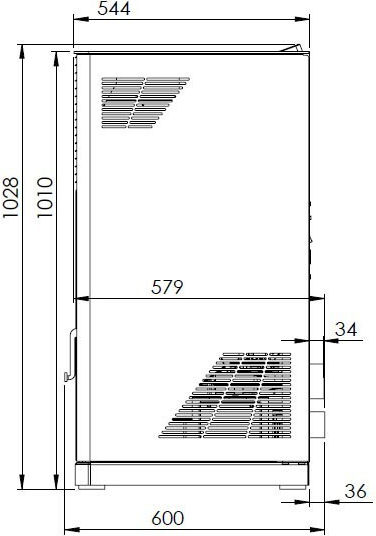 Warmtek Aria 14 Σόμπα Pellet Αερόθερμη 13kW Μπορντό