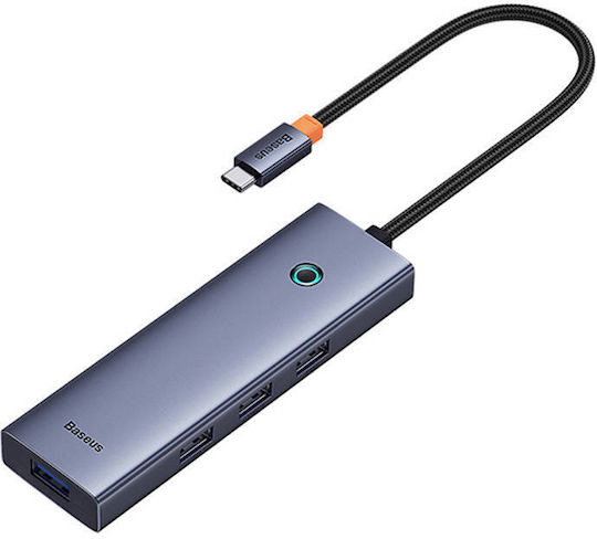 Baseus UltraJoy Hub 4 Ports USB 3.0 with USB-C Connection Gray