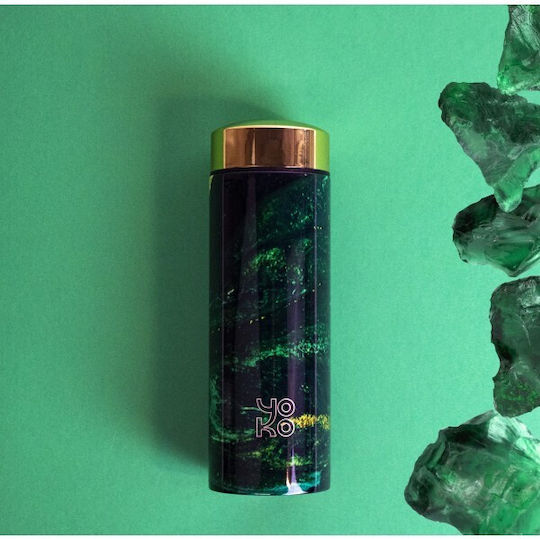 Yoko Sticlă Termos Oțel inoxidabil Fără BPA 350ml Verde