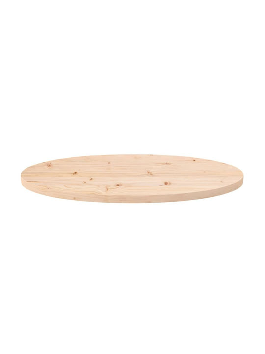 vidaXL Oval Table Surface made of Solid Wood 70x35x2.5cm 824315 1pcs