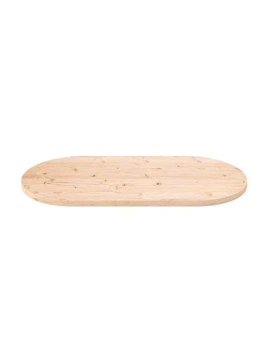 vidaXL Oval Table Surface made of Solid Wood 90x45x2.5cm 824355 1pcs