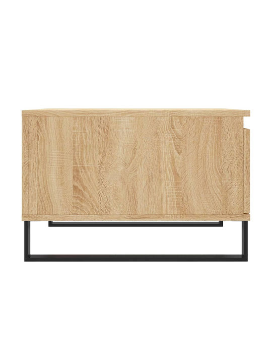 Quadratischer Beistelltisch aus Holz mit Schubladen Beige M55xL55xH36,5cm