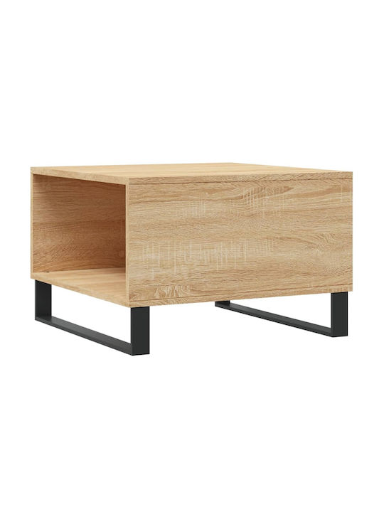 Quadratischer Beistelltisch aus Holz mit Schubladen Beige M55xL55xH36,5cm