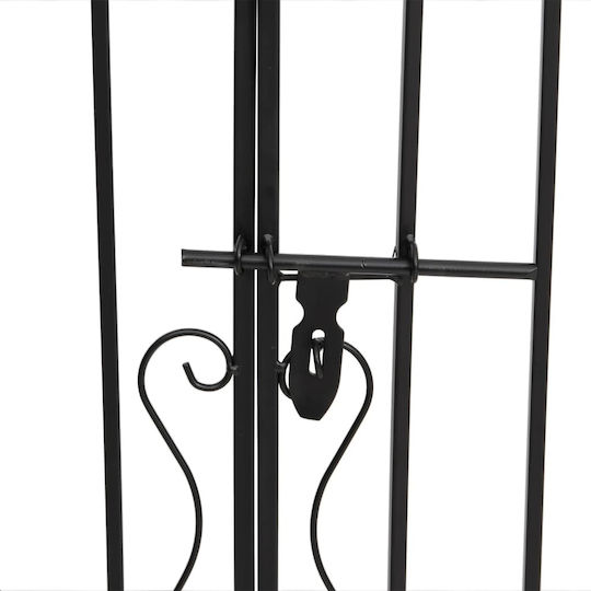 vidaXL Metal Fence Gate in Black Color 1.21x1.2m