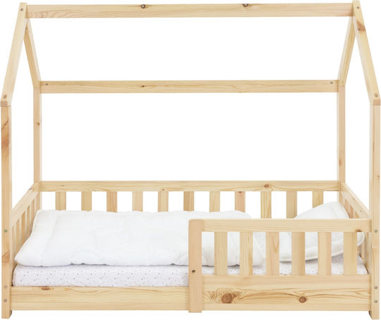 Kids Bed Single Beige for Mattress 70x140cm