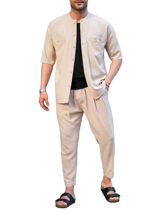 Twin Black Men's Trousers Beige