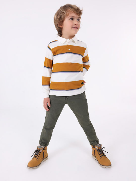 Mayoral Kids Polo Long Sleeve Yellow