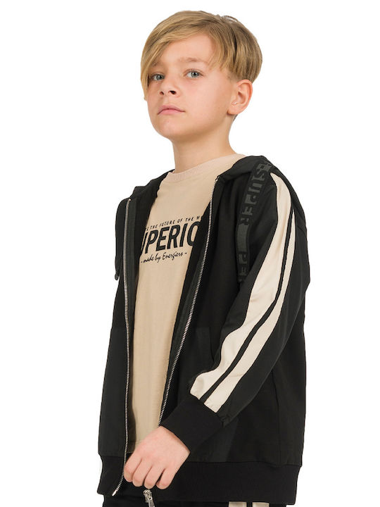 Energiers Boys Sweatshirt with Zipper Black