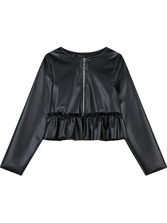 Energiers Girls Bolero Jacket with Zipper Black