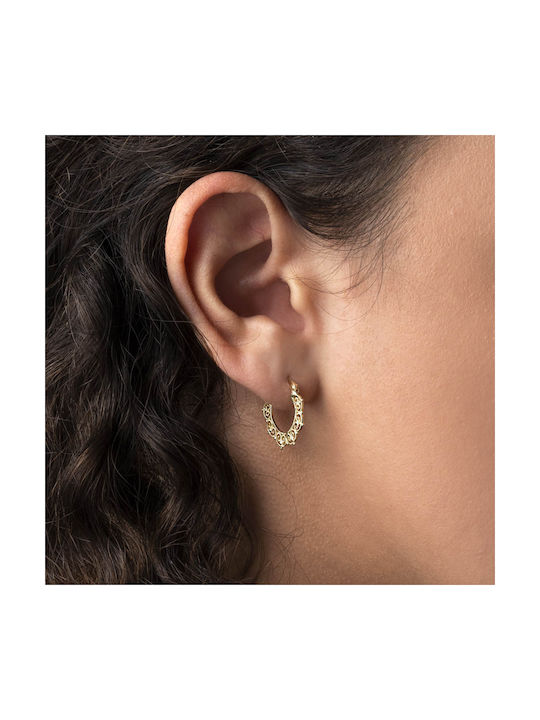 George Art Jewels Earrings Hoops made of Gold 14K