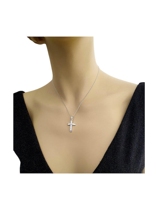 Papadopoulos Gold Women's White Gold Cross 14K