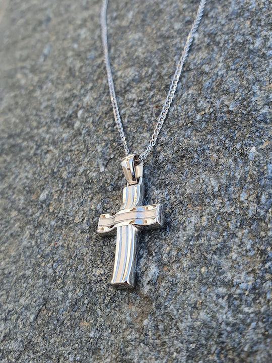Papadopoulos Gold Damen Weißgold Kreuz 14K