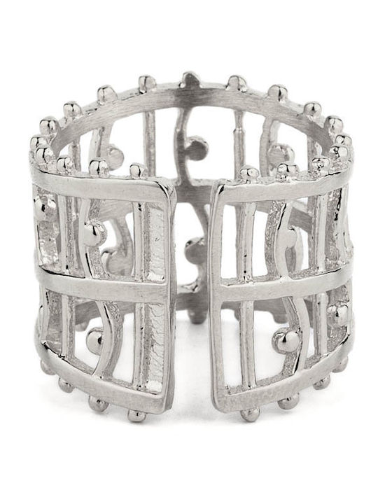 George Art Jewels Γυναικείο Δαχτυλίδι από Ασήμι Επιχρυσωμένο