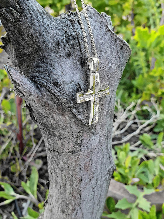 Papadopoulos Gold Women's White Gold Cross 14K