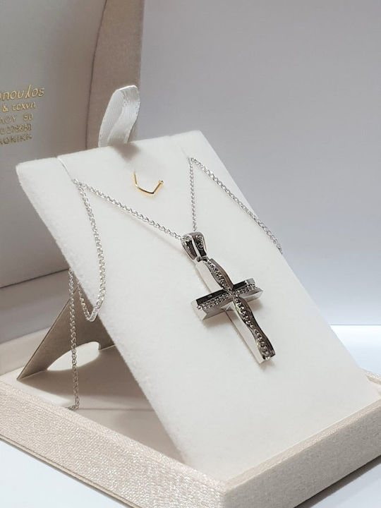 Papadopoulos Gold Women's White Gold Cross 14K