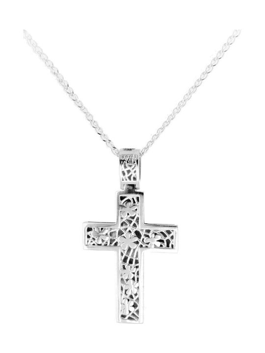 Papadopoulos Gold Damen Weißgold Kreuz 14K