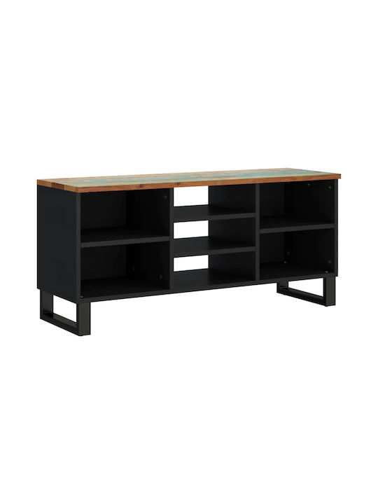 TV Stand Wooden Black L100xW33xH46cm