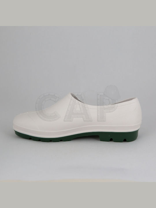 Dunlop Bicolour Non-Slip Work Wellies Ankle White
