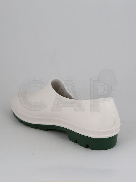 Dunlop Bicolour Non-Slip Work Wellies Ankle White