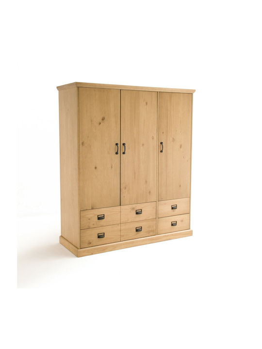 Lindley Τρίφυλλη Ντουλάπα 154x57x180cm