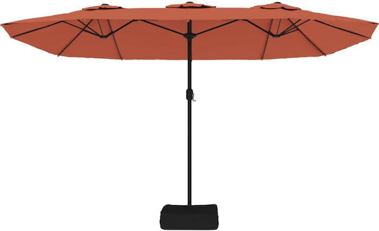 Aluminium Garten- und Terrassen-Sonnenschirm Orange 4,49x2,45xHöhe 2,45 m