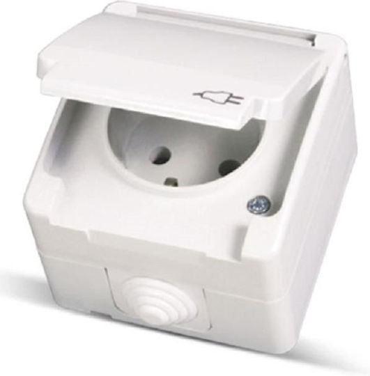 Power Socket White 1pcs