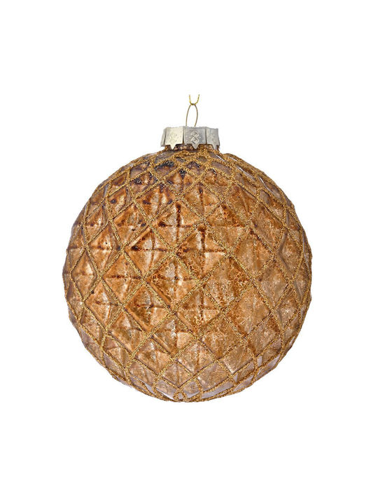 Iliadis Christmas Glass Ball Ornament Brown