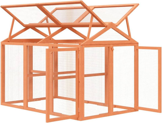 vidaXL Metallisches Hundepark 104x104x104cm Braun