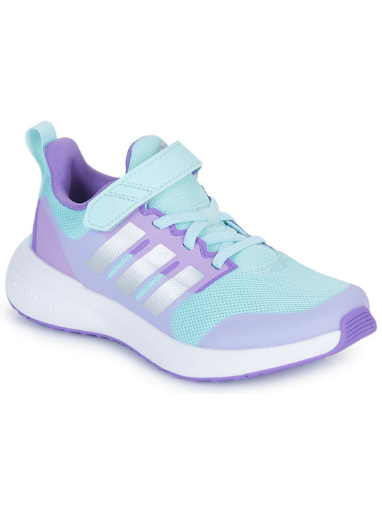 Adidas Αθλητικά Παιδικά Παπούτσια Running FortaRun 2.0 EL K με Σκρατς Semi Flash Aqua / Silver Metallic / Orchid Fusion