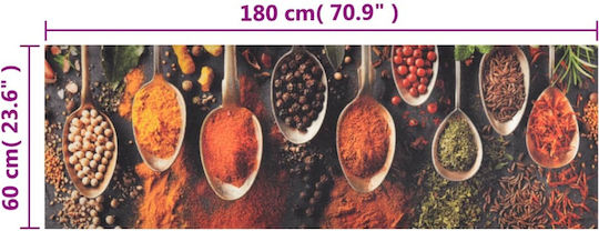vidaXL Подложка за Кухненски Пътеки Многоцветен 60x180εκ.
