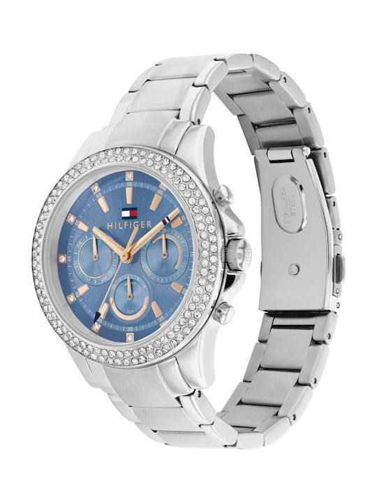 Tommy Hilfiger Haven Γυναικείο Ρολόι 38mm Μπαταρίας με Ασημί Μεταλλικό Μπρασελέ
