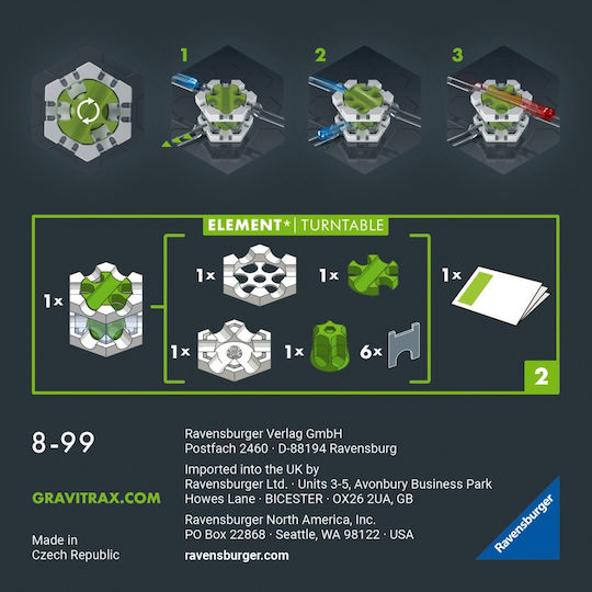 Ravensburger PRO Element Turntable Educational Game Engineering Gravitrax for 8+ years old Years Old