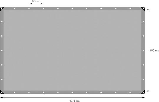 ECD Germany Waterproof Tarpaulin 260gr/m² 5x3m. Heavy Duty Gray