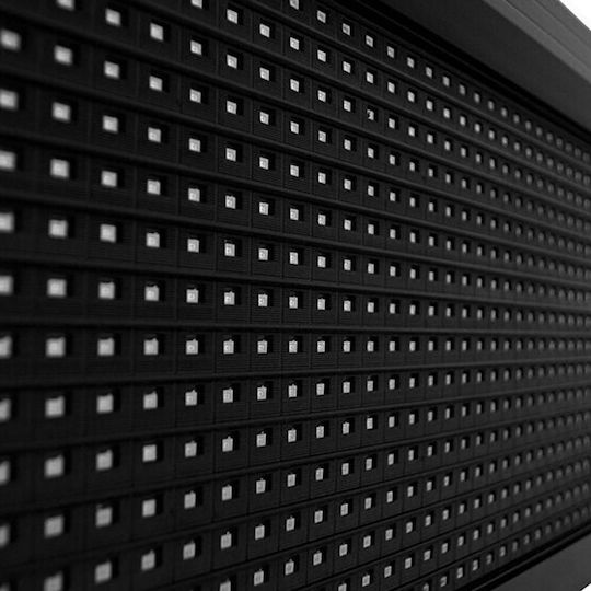 Wifi Κυλιόμενη Πινακίδα LED Μονής Όψης 99x19cm Κόκκινο