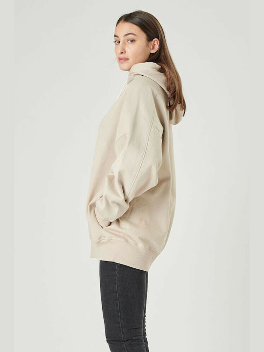 24 Colours Women's Hooded Sweatshirt Beige