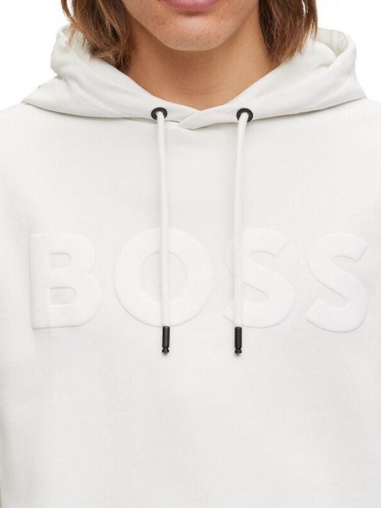 Hugo Boss Herren Sweatshirt mit Kapuze Weiß