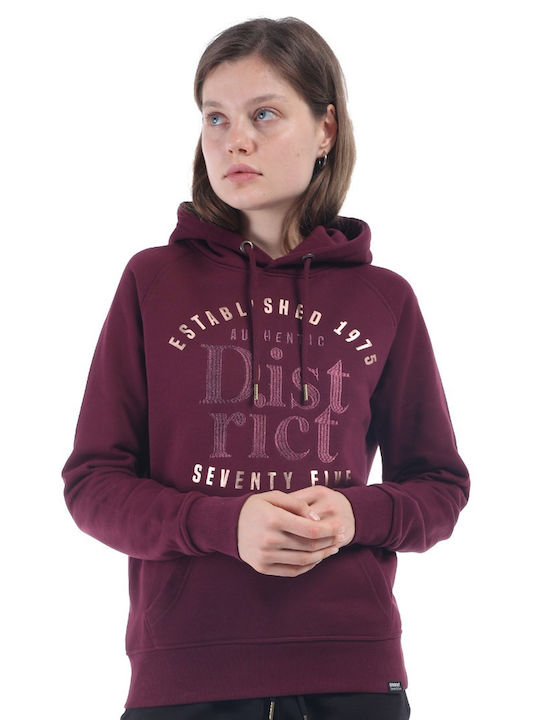 Women's Sweatshirt Hooded Burgundy