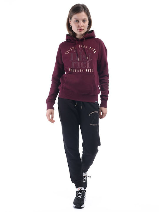 Women's Sweatshirt Hooded Burgundy