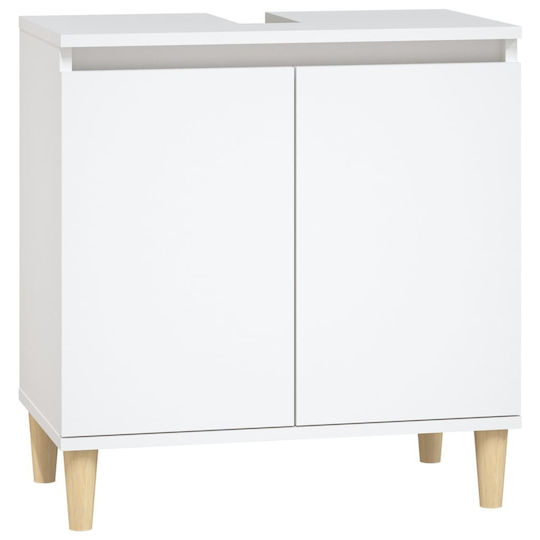 vidaXL Ντουλάπι Μπάνιου 58x33x60cm Λευκό