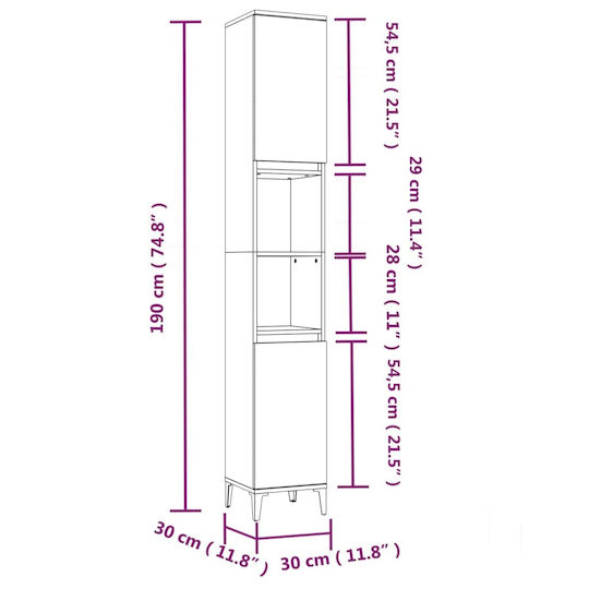 vidaXL Cabinet de baie L58xA33xÎ60cm Alb