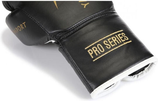 Yakimasport Boxing Gloves Leather for Match Black