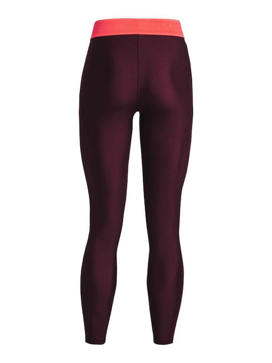 HeatGear® Markenbund Training Damen Leggings Formendefinition Hohe Taille Burgundisch