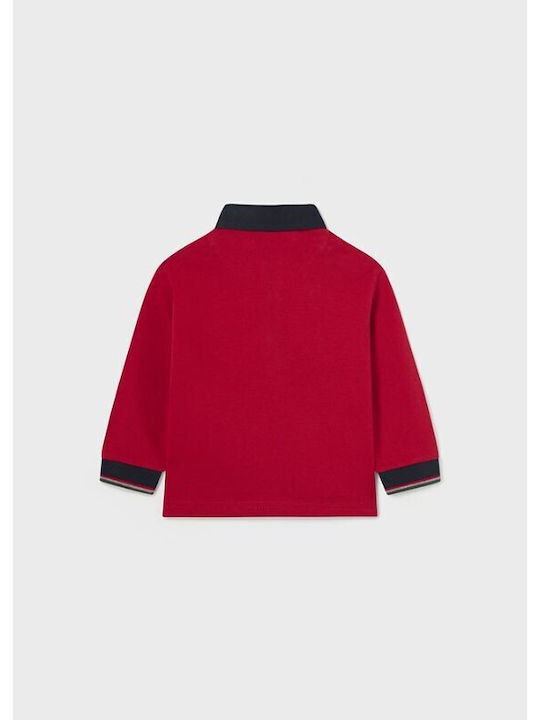 Mayoral Kids Polo Long Sleeve Red